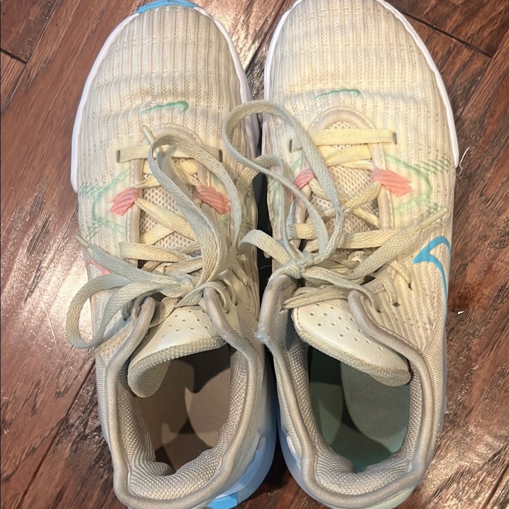 Women’s Cream and Blue Athletic Shoes